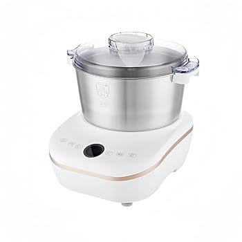 【中古】【未使用】Fiegcit 電動 パンこね機 パン焼き器 生地こね・発酵 ステンレスポット5L 110V パン/お菓子/ピザ/パスタ/うどん/餃子生地作り 家庭用こね機 大容