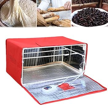 【中古】【未使用】パン作り用発酵ボックス、多目的生地発酵ボックス、ヒーター付き、ポータブル発酵バッグ保温ボックス、ベーキングと発酵用(Red,52*45*32cm)