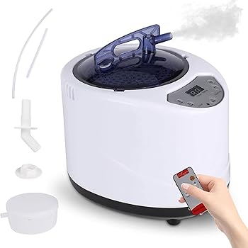 【中古】【大容量】サウナ用蒸し器 蒸気発生器マシンヒーター 2.6L - 加熱温度と時間を自在に調整可能なインテリジェントリモコン付き、計時機能搭載、乾
