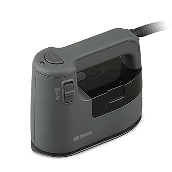【中古】【35秒で起動】 アイリスオーヤマ アイロン スチームアイロン 軽量 衣類スチーマー プレスアイロン IRS-02-HA アッシュ