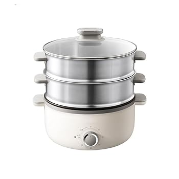 【中古】【未使用】n/a 電気蒸し器多機能二重層大容量蒸しステンレス鋼蒸し器電気鍋