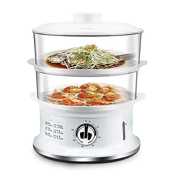 【中古】【未使用】n/a 電気食品スチーマー、タイマーと野菜スチーマーダブル階層型スタッカブルバスケット