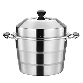 【中古】n/a ダブルボイラーステンレス鋼のスープ鍋調理器具台所マルチツールスチーマースチームポット誘導調理器食品バスケットを調理します(40CM)