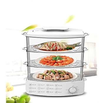 【中古】【未当て嵌める】n/a 身寄り用灯し火蒸し器多役立つこと二層蒸汽船蒸気ガマ朝ごはん機大収容能力の灯し火蒸し器(M) 家電-その他