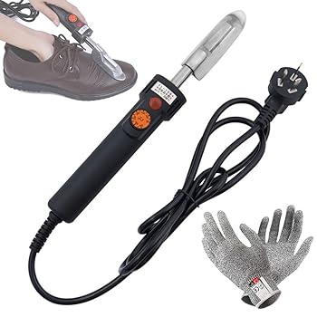 【中古】【未使用】150W電気レザーアイロン、50~350℃温度調節可能なミニアイロン、クラフトキルティングアイロン、クラフトレザー修理靴バッグ折り目除去用革シワ