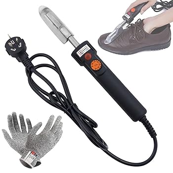 【中古】【未使用】150W 電気レザーアイロン、デジタルディスプレイミニレザーアイロン 50℃~350℃ シワ取り 火傷防止テープ付き 温度調節可能 (ノブ調整) レザー、｜AJIMURA-SHOP