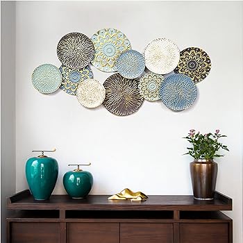【中古】Wanddeko金属元素、金属元素Wanddekoration GinkgoVerl?sst、Kunst Skulptur Wandskulpturen Einzigartge Deko Terrasseko WandReelief Abstraskt G