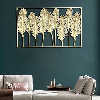 【中古】【未当て嵌める】Wanddeko金属元素、Wanddeko Wandschmuck 3D kreative handgemachte金属元素Wanddekoration、F?rarbeitszimmer/Wohnzimmer/Schlafzimmer/Kunstwerk/