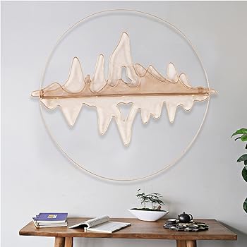 【中古】【未使用】WANDDEKOメタル、Wandskulpturメタル、3D Wandschmuck、Wanddeko Wohnzimmer Einzigartge Deko Terrasseeko WandReelief Abstrast Geschenk Desi