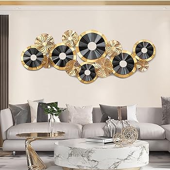 【中古】【未使用】Wanddekoメタル、3D Kunst Skulptur Wanddeko Wohnzimmer、ワンドシュムックワンドスクルプツュレン、DekorF?rWohnzimmerHotel、135 * 60cm