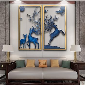 【中古】Wanddekoメタル、ワンドスクレントゥールメタルワンドシュマック、3D Kunst Skulptur Wandskulpturen、DekorF?rWohzimmerHotel Hintergrund Wan