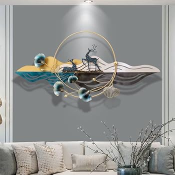 【中古】【未使用】3D Wanddekoメタル、メタル - Wandbild kreative Wanddeko Wohnzimmer、Kunst Skulptur WandskulpturメタルTerrassendeko WandReelief Abstrakt|AJIMURA-SHOP