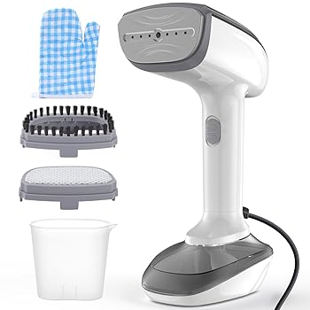 【中古】Powerful Handheld Fabric Steamer - 1800W with Fast Ceramic Heat-Up Plate, 2-in-1 Ironing \u0026 Wrinkle Remover, Steam Nozzle, Lint Brush -
