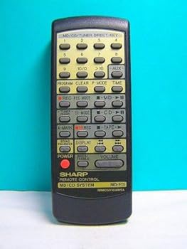 【中古】シャープ オーディオリモコン MD-F11 RRMCG0187AWSA|AJIMURA-SHOP