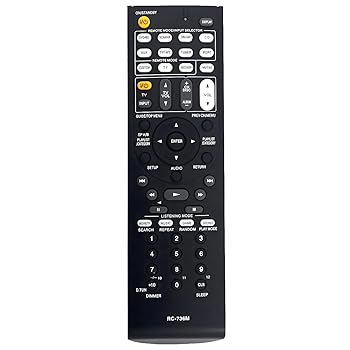 【中古】RC-736M 交換用リモコン Onkyo AVレシーバー HT-S6200 HTS5200B HT-S5200S SKF-570L UP-A1L SKR-570L SKB-570R SKR-570R SKB-570L SKW-570 HT-R5