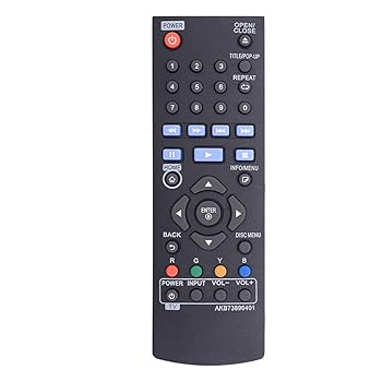 【中古】AKB73896401 リモコン 交換用 LG Blu-ray Disc DVDプレーヤー BPM25 BPM34 BPM35 UP870 UP875 BP250-N BP255-N BP340 BP350-N UP870-N