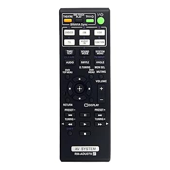 【中古】RM-ADU079 交換用リモコン ソニーホームシアターシステム DAVTZ210 SSTS102 SSCT101 SSWS101 DAV-TZ210 SS-TS102 SS-CT101 SS-WS101用