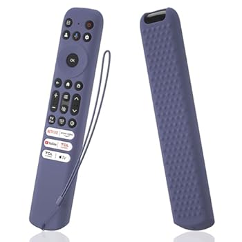 【中古】AKSHFETH シリコンリモートカバー TCL RC813 FMB1/RC923 FMB3用 スマートテレビリモートシリコン保護すること入れもの TCL RC813用遠隔操作押しかぶせる ストラッ