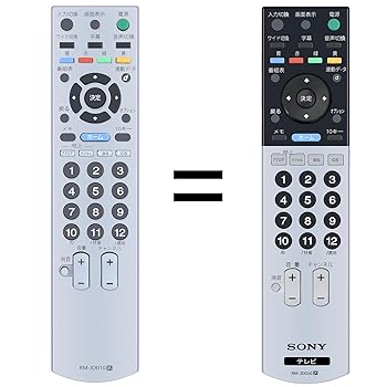 【中古】CLVIZCXOM テレビ受像機遠隔操作 RM-JD010 ソニー代用遠隔操作