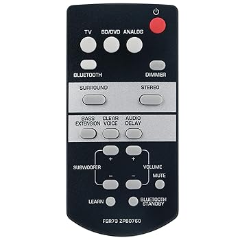 【中古】【未当て嵌める】FSR73 ZP80760 取り替えっこ用遠隔操作 ヤマハ 向こう正面サラウンド取り合わせ YAS-105 ATS-1050 SRT-700 ATS-1050-R ATS-1050BL YAS105 ATS1050 SRT700 ATS