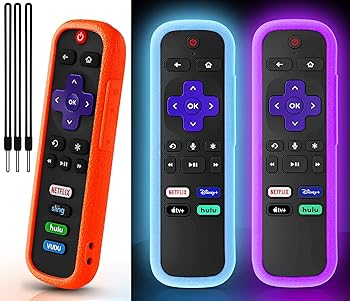 【中古】Rokuリモコン用3パックケース Roku Voice Remote/Hisense/TCL Roku TVスチームスティック用リモコンカバー シリコン製 ユニバーサル 保護 コント