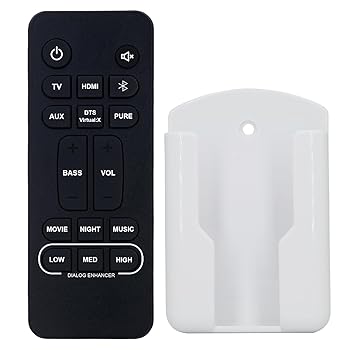 【中古】RC-1236 交換用リモコン Denon ホームシアター サウンドバーシステム RC1236 DHT-S216 DHTS216 DHT-S216H DHTS216H (取り付けブラケット付き)