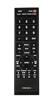 【中古】新しいct-rc1us-16交換リモートフィットfor Toshiba TV 28l110u 32l110u 55l310u 65l350u 40l310u 43l310u 43l420u 49l310u 32l220u 49l420u