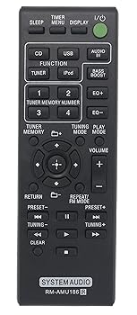 【中古】VINABTY RM-AMU186 交換用リモコン 対応機種: ソニー オーディオシステム HCD-EC719IP HCD-EC919IP MHC-EC719IP MHC-EC919IP｜AJIMURA-SHOP