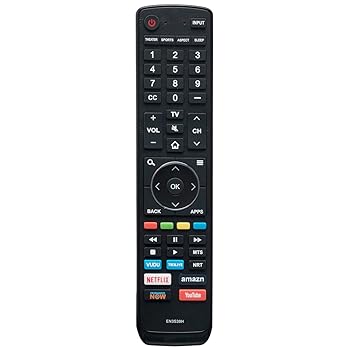 【中古】【未当て嵌める】EN3S39H 取り替えっこ用遠隔操作 Hisense TV 43H6E 49H6020E 49H6030E 49H6040E 43H6D 50H6C 50H6D 55H6B 5H6C 55H6D 65H6D 43H7608 50H7用 608 5 0H7D 5