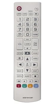 【中古】AKB74915397 交換用リモコン LG TV 24LF4820 32LF595B 43LF5900 43UF6400 43UF6430 43UF6800 43UF6900 43UF7590 79UF7700 50UF8300 58UF8300 55U