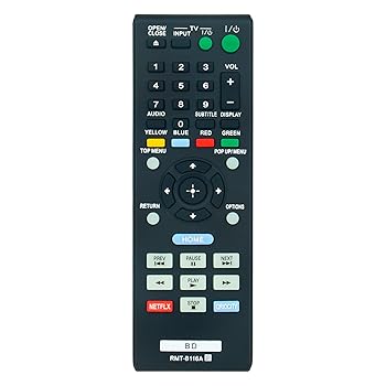 【中古】【未使用】交換用ブルーレーヤーリモコン Sony DVD/ブルーレーヤー RMT-B116A BDP-BX58 BDP-BX38 BDP-S280 BDPS280 BDPBX58 BDPBX38に対応｜AJIMURA-SHOP