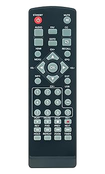 【中古】【未使用】VINABTY AT103B 交換用リモコン Ematic デジタルTVコンバーターボックス AT103Bリモコン