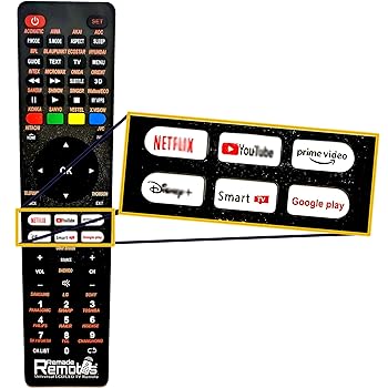 【中古】【未使用】すべてのLCD LED PLASAMAとスマートテレビに対応する交換用ユニバーサルテレビリモコン。6つのスマートボタン付き。｜AJIMURA-SHOP