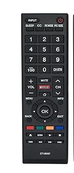【中古】テレビ東芝のリモコン交換 CT-8037 F 40L3400 40L3400U 50L3400 50L3400U 58L5400 58L5400U 58L5400U｜AJIMURA-SHOP