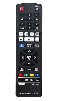 【中古】AKB75135301 交換用リモコン LG Ultra HD ブルーレイディスクプレーヤー UP970 UBK90 BP330N BP540 BP540N BP550 BP550N BP630 BP630N BP630S BP|AJIMURA-SHOP