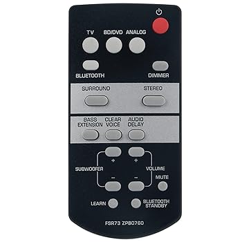 【中古】FSR73 ZP80760 取り替えっこ用遠隔操作 コマンダー ヤマハサウンドバー ATS-1050 ATS-1050-R YAS-105 ATS-1050BL SRT-700 ATS1050 ATS1050R YAS105 ATS10
