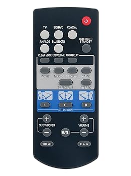 【中古】【未使用】FSR82 ZK77690 交換用リモコン ヤマハ TV サラウンドシステム SRT-1000 SRT-1000BL サウンドバー用
