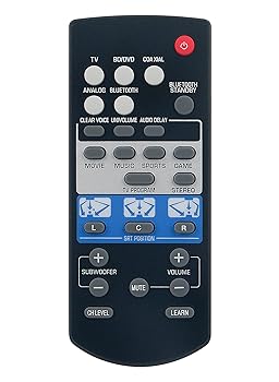 【中古】【未使用】AULCMEET FSR82 交換用リモコン ヤマハサウンドバー SRT-1000 SRT-1000BL ZK77690 サウンドバーステレオシステムに対応|AJIMURA-SHOP