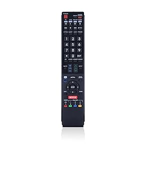 【中古】【未当て嵌める】JISOWA 遠隔操作 スマートテレビリモコン 読みやすい AQUOS TV 取り替えっこ用 Netflix名取り草