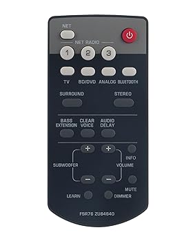 【中古】【未使用】AULCMEET FSR76 ZU84640 リモコン 交換用 ヤマハ フロントサラウンドシステム YAS-306 7,286円