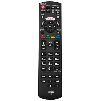 【中古】【未当て嵌める】PERFASCIN RC1008 取り替えっこ用遠隔操作 パナソニック テレビ受像機 TC-P55S60 TC-P60S60 TC-P42S60 TC-P50S60 TC-P65S60用