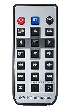 【中古】【未使用】IRV-R4ワイヤレスリモコン、IRVテクノロジーカーステレオIRV36、IRVHP2 2ゾーン壁取り付けカーラジオ、Bluetooth付き交換用。