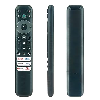 【中古】AULCMEET RC813 FAB1 交換用音声リモコン TCL Android TV Mini-LED QLED 4K UHD スマートテレビ NETFLIX STAN PRIME-VIDEO DISNEY+ YouTube TCL-|AJIMURA-SHOP