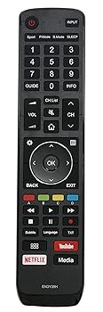 【中古】【未使用】EN3Y39H 交換用リモコン 適合機種: Hisense TV H43AE6400 H50AE6400 H55AE6400 H65AE6400 H43A6550 H50A6550 H55A6550 H65U9A H75U9A H55U7A H65