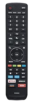 【中古】EN3S39H 取り替えっこ用遠隔操作 其れ相応機種: Hisense 4K UHD TV EN3V39H EN3I39H 43H6E 49H6020E 49H6030E 49H6040E 49H6050E 49H6070E 49H6080E 43H6E 49