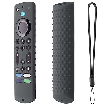 【中古】Fir TV Alexa Vocie Remote、Fir TV オムニシリーズ、TV 4シリーズリモコン、東芝/インシグニア FirTV リモートカバー ストラップ付き(ダークグ|AJIMURA-SHOP