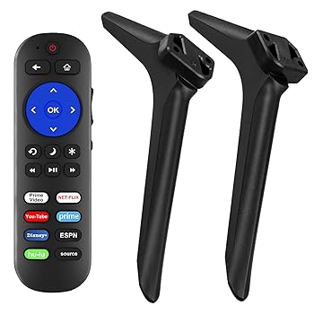 【中古】Hisense TV照明ランプ用テレビ受像機脚 遠隔操作付き添い人 Hisense Roku TV \u0026 Roku電気蓄音機と取り替えっこ性があります。全てではありません。Hisense Roku用ベー