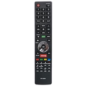 【中古】【未使用】交換用リモコン HISENSE スマートTV ER-33903HS LHD32K360WSEU LTDN39K360WSGEU LTDN50K360WSGEU 50K220 LHD32 K160 WSEU LHD32K360 WSEU LHD24K｜AJIMURA-SHOP