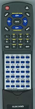 【中古】Sharp RRMCGA159AWSA, CDMPX880, CD-MPX880用交換用リモコン