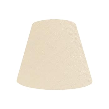 【中古】【未使用】ランプ・シェード(lamp-shade) キャッチ式 交換用ランプシェード 綿布 薄ベージュ 直径28cm K-28170